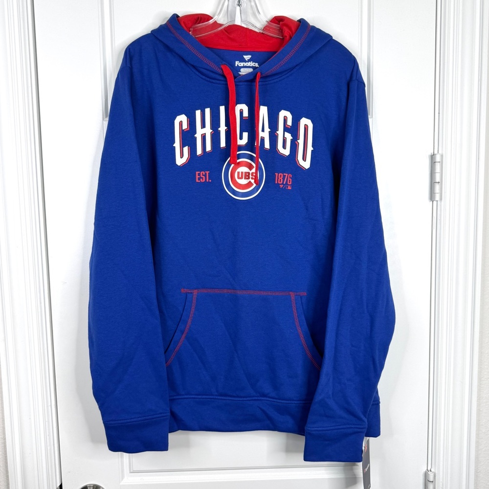 FANATICS Chicago Cubs Ultimate Champion Logo Hoodie Sweatshrit NEW Royal Size XL